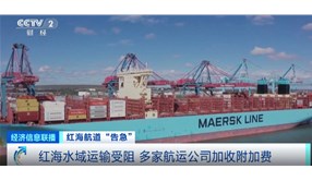 红海水域运输受阻，多家航运公司加收附加费
